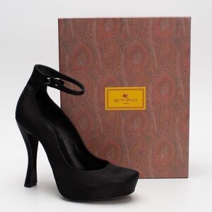 ETRO | Satin Platform Heels with Ankle Straps - sz 7.5